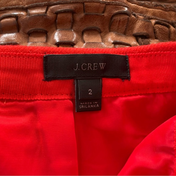 J. Crew Red Wool Mini Skirt - Picture 3 of 5